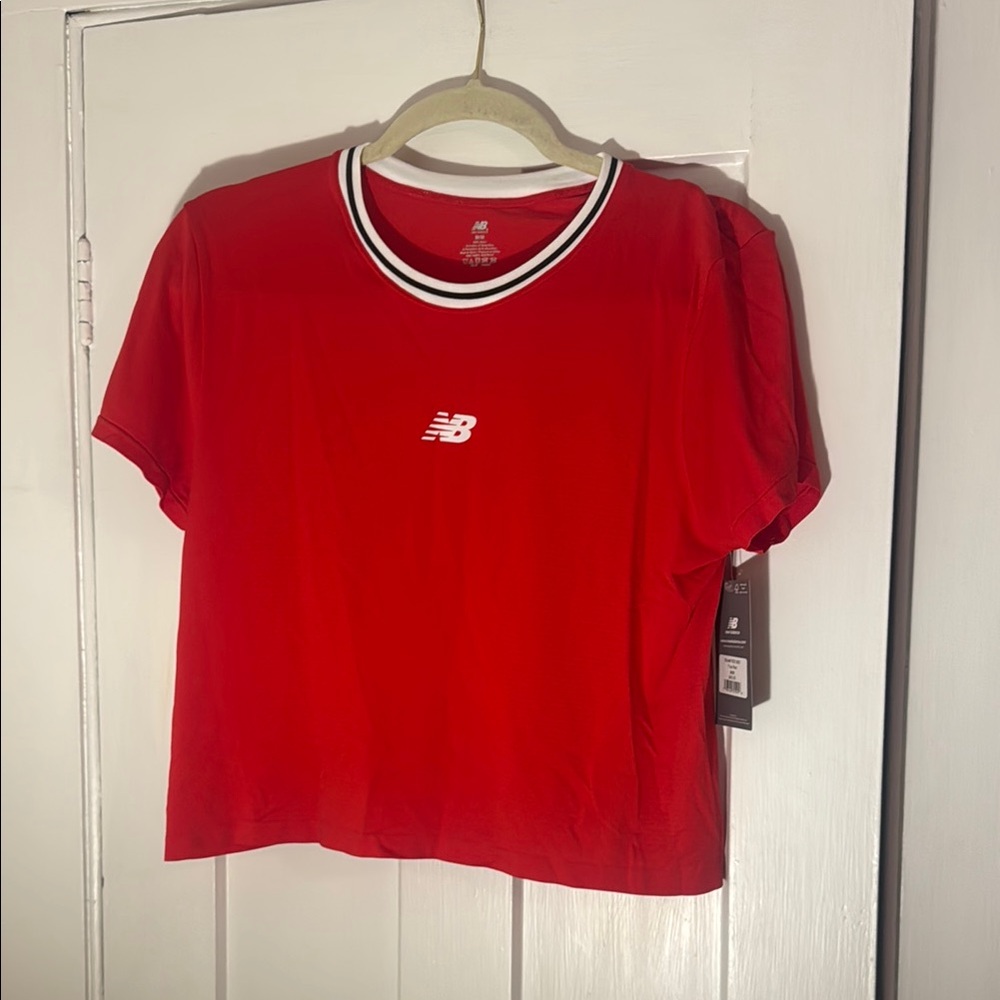 NEW! New Balance Women's Bold Red Short Sleeve Tee
